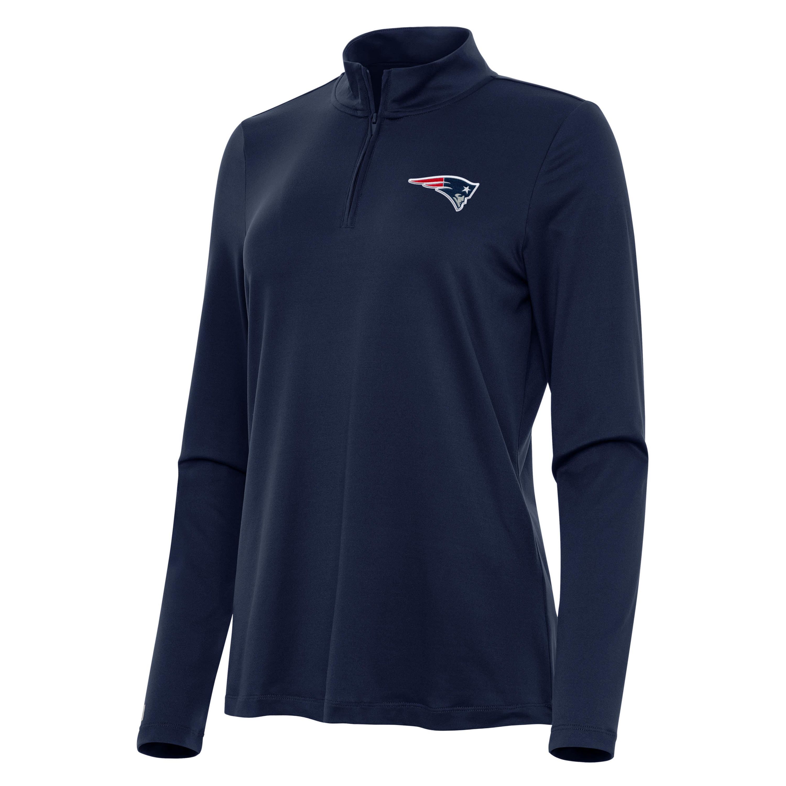 Antigua NFL New England Patriots Womens Reprocess 1/4 Zip Pullover