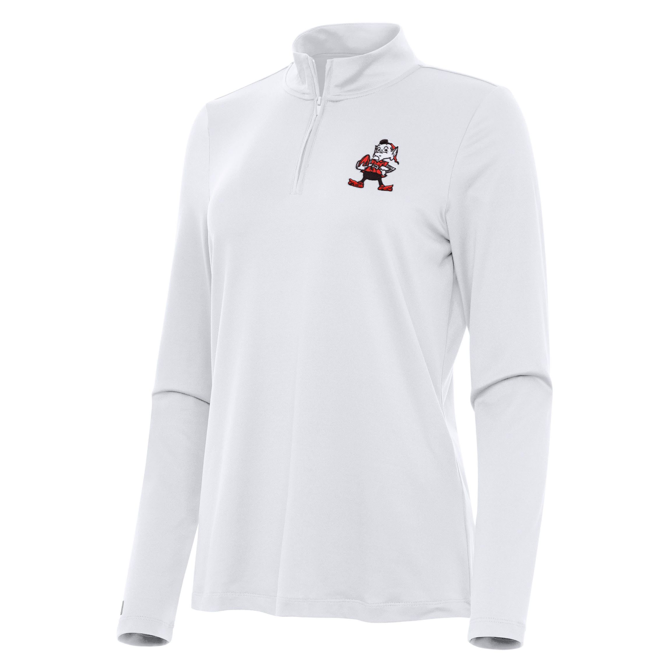 Antigua NFL Cleveland Browns Womens Reprocess 1/4 Zip Pullover