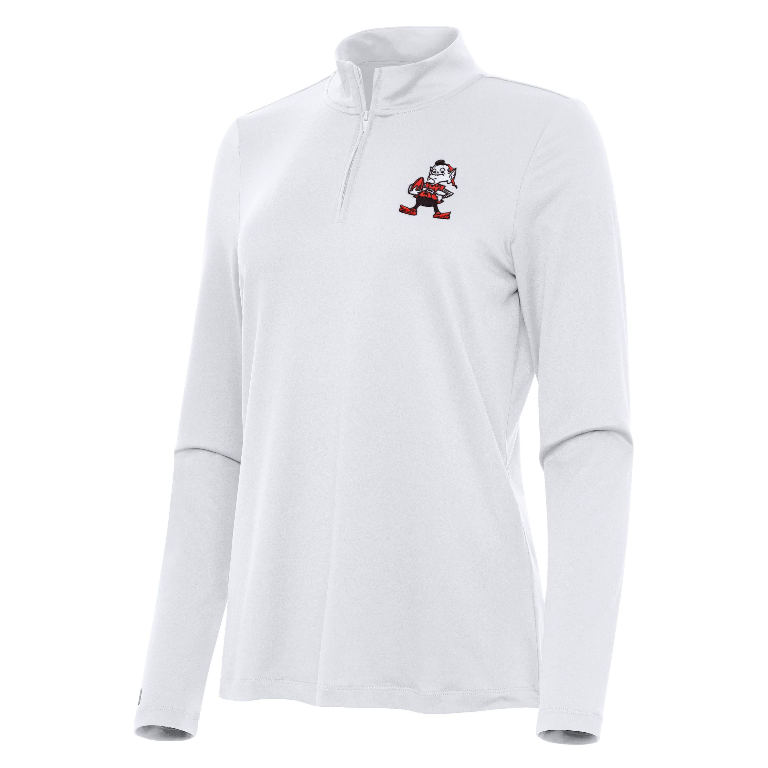Antigua NFL Cleveland Browns Womens Reprocess 1/4 Zip Pullover