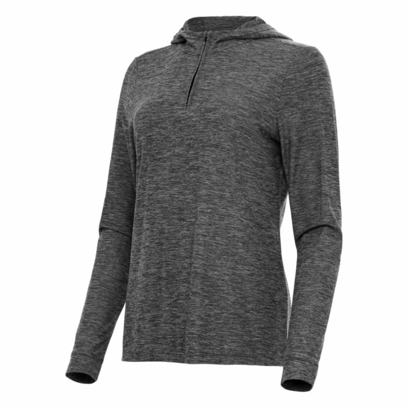 Antigua BLANK Womens Daybreak 1/4 Zip Pullover Hood