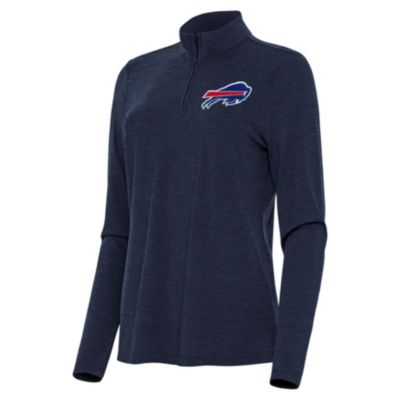 Antigua NFL Buffalo Bills Women's Bright 1/4 Zip Pullover, Navy Blue, XXL