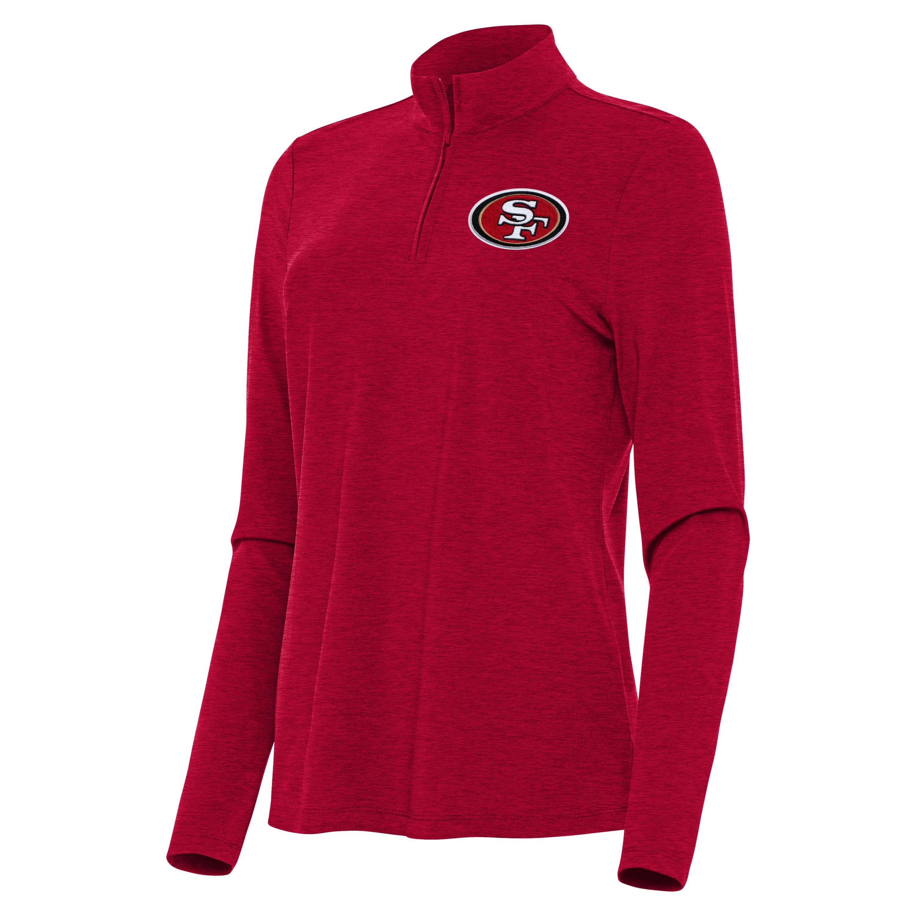 Antigua NFL San Francisco 49ers Womens Bright 1/4 Zip Pullover