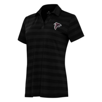 Antigua NFL Atlanta Falcons Women's Tunnel Polo, Black, XS