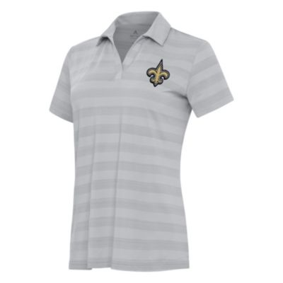 Antigua NFL New Orleans Saints Women's Tunnel Polo, Grey, XS