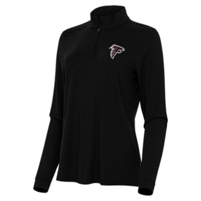 Antigua NFL Atlanta Falcons Women's Intent 1/4 Zip Pullover, Black, XS