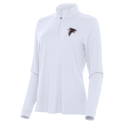 Antigua NFL Atlanta Falcons Women's Intent 1/4 Zip Pullover, White, XXL