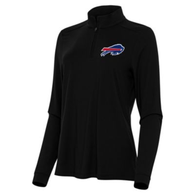 Antigua NFL Buffalo Bills Women's Intent 1/4 Zip Pullover, Black, XS
