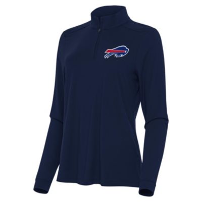 Antigua NFL Buffalo Bills Women's Intent 1/4 Zip Pullover, Navy Blue, XL