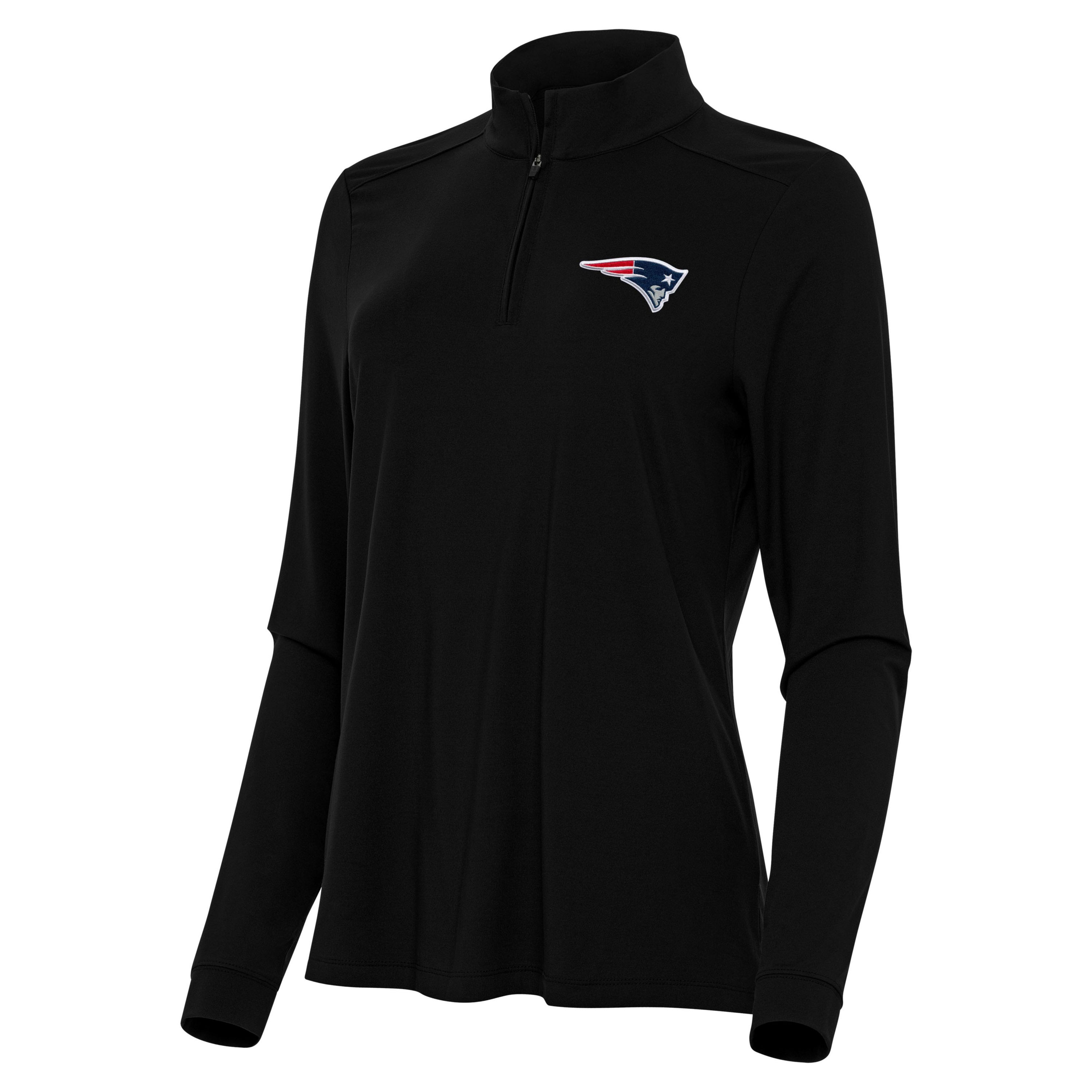 Antigua NFL New England Patriots Womens Intent 1/4 Zip Pullover