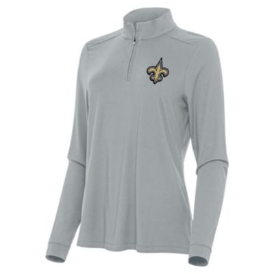 Antigua NFL New Orleans Saints Women's Intent 1/4 Zip Pullover, XS