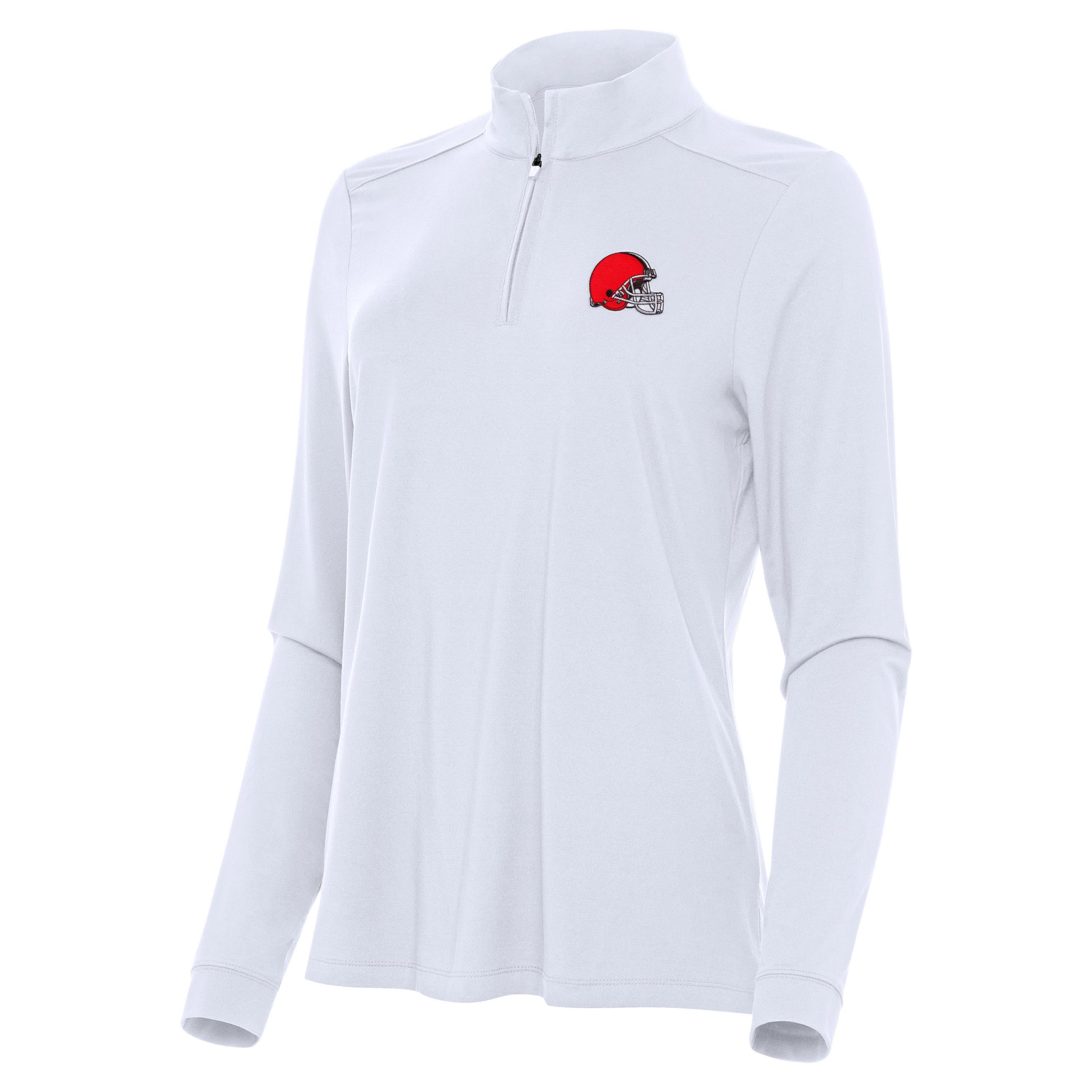 Antigua NFL Cleveland Browns Womens Intent 1/4 Zip Pullover