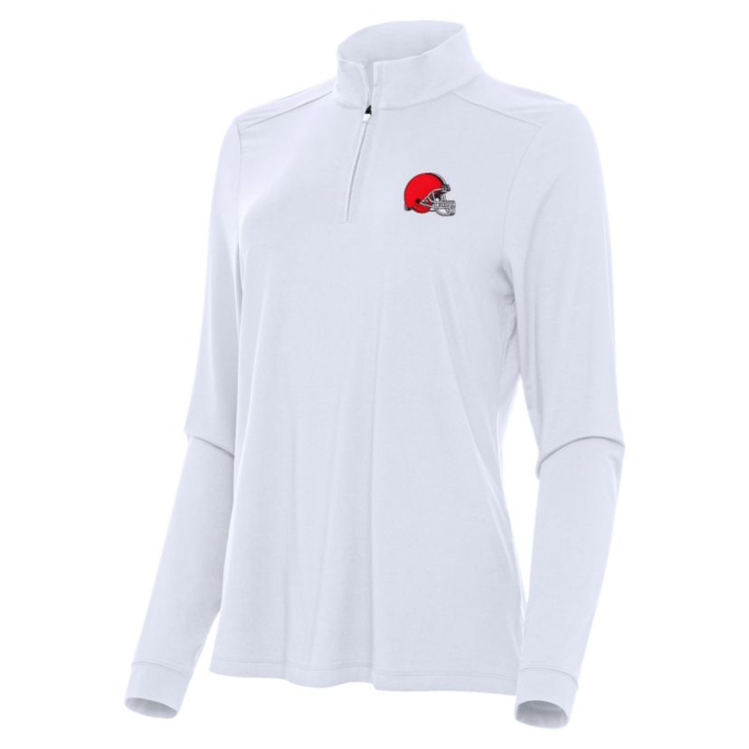 Antigua NFL Cleveland Browns Womens Intent 1/4 Zip Pullover