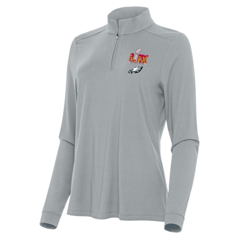 Antigua NFL Philadelphia Eagles SB LIX 2025 Womens Intent 1/4 Zip Pullover