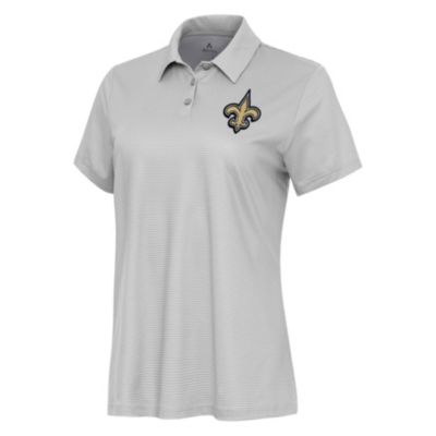 Antigua NFL New Orleans Saints Women's Rings Polo, Grey, XS