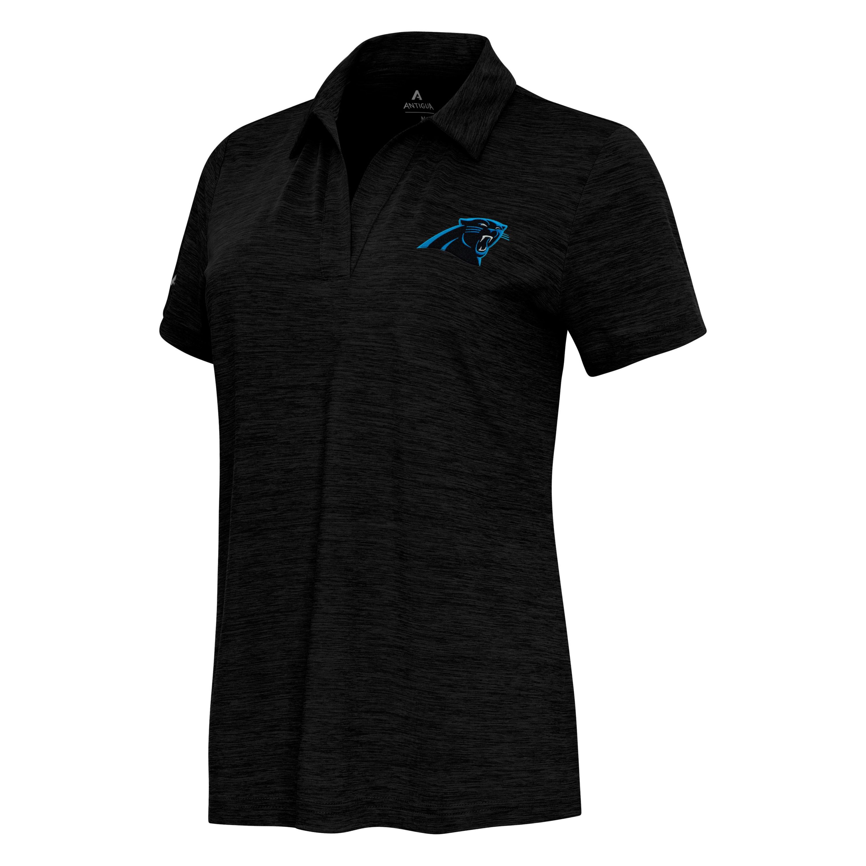 Antigua NFL Carolina Panthers Womens Layout V-Neck Polo