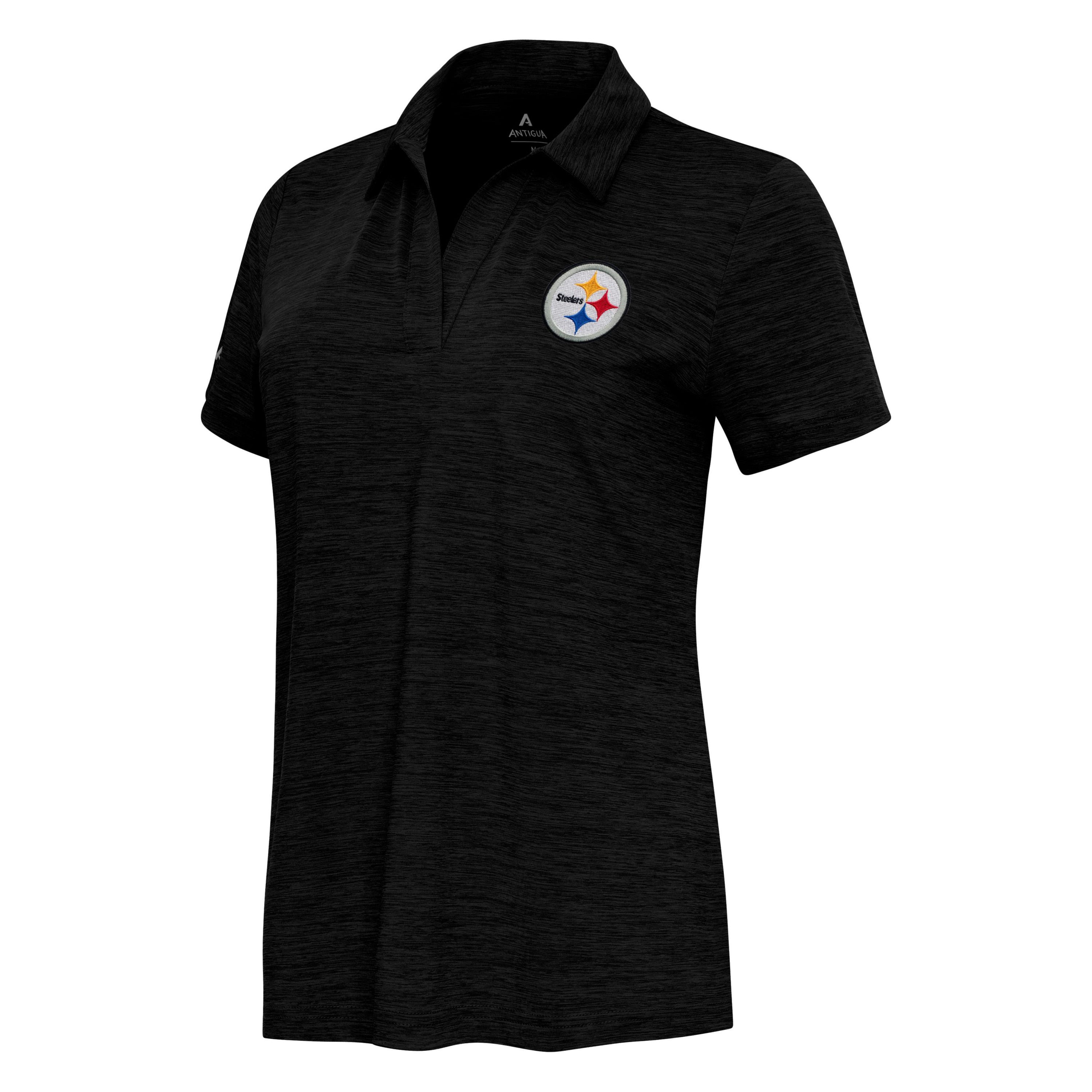 Antigua NFL Pittsburgh Steelers Womens Layout V-Neck Polo