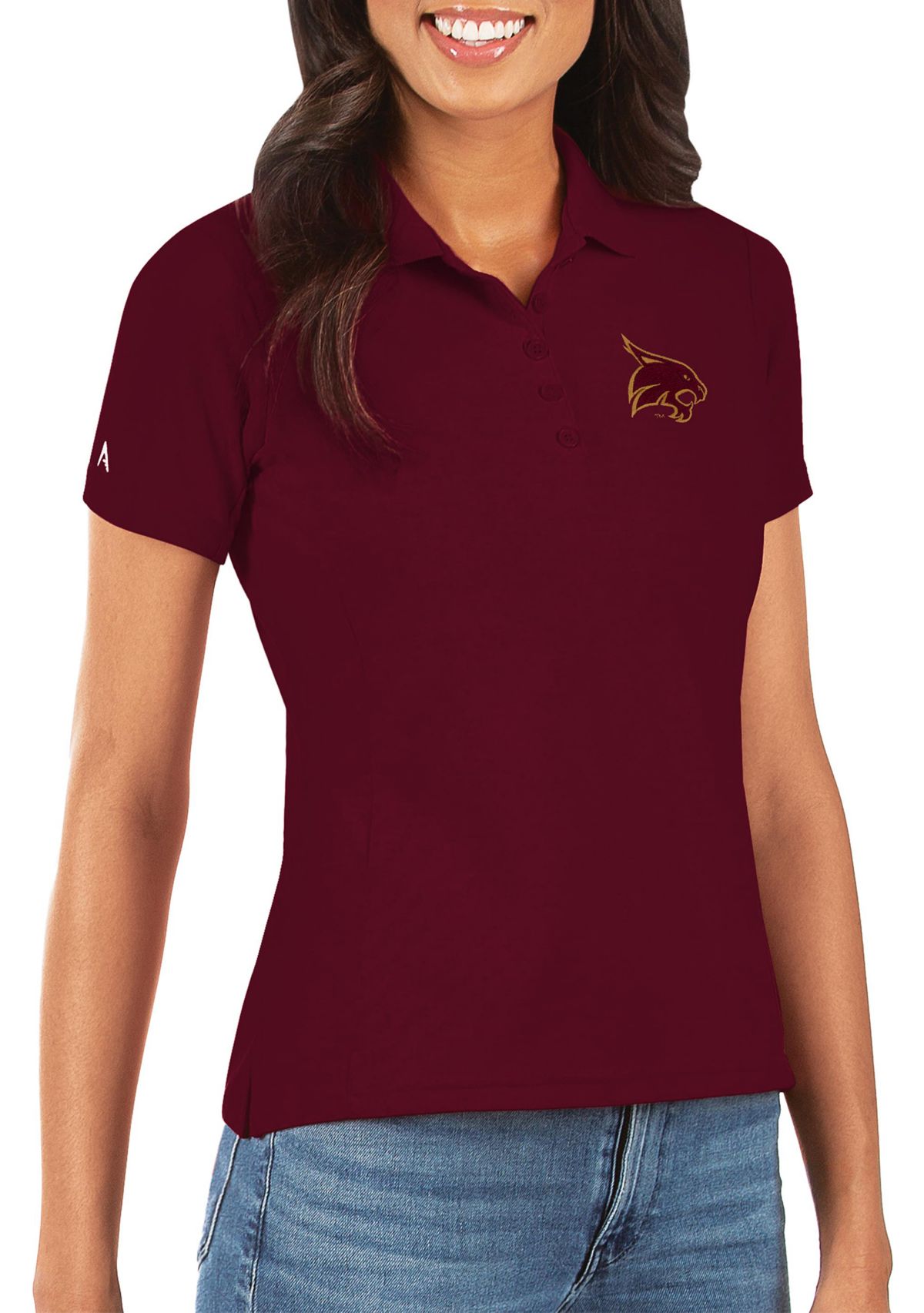 NCAA Texas State Bobcats Legacy Pique Polo