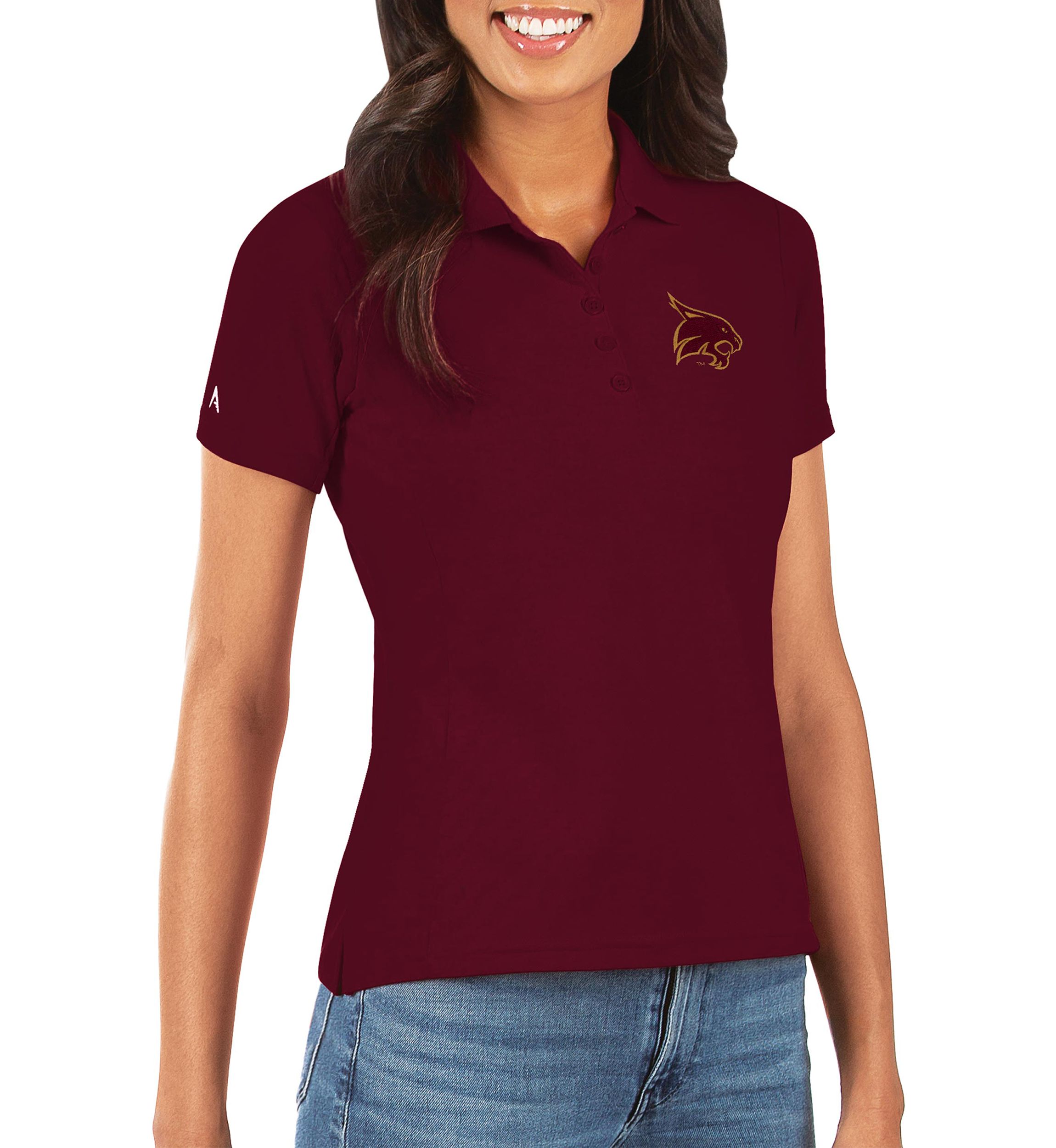 NCAA Texas State Bobcats Legacy Pique Polo