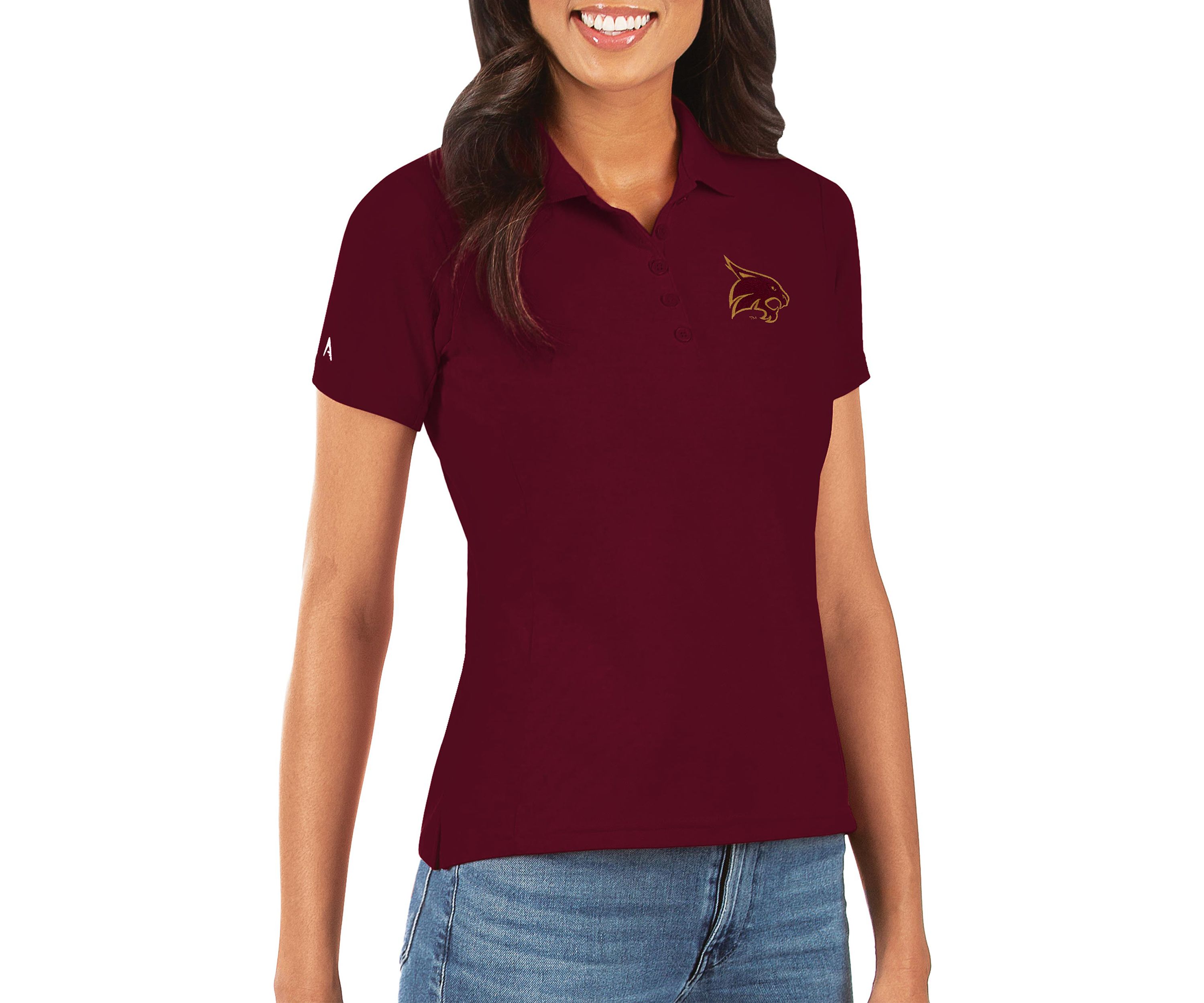 NCAA Texas State Bobcats Legacy Pique Polo