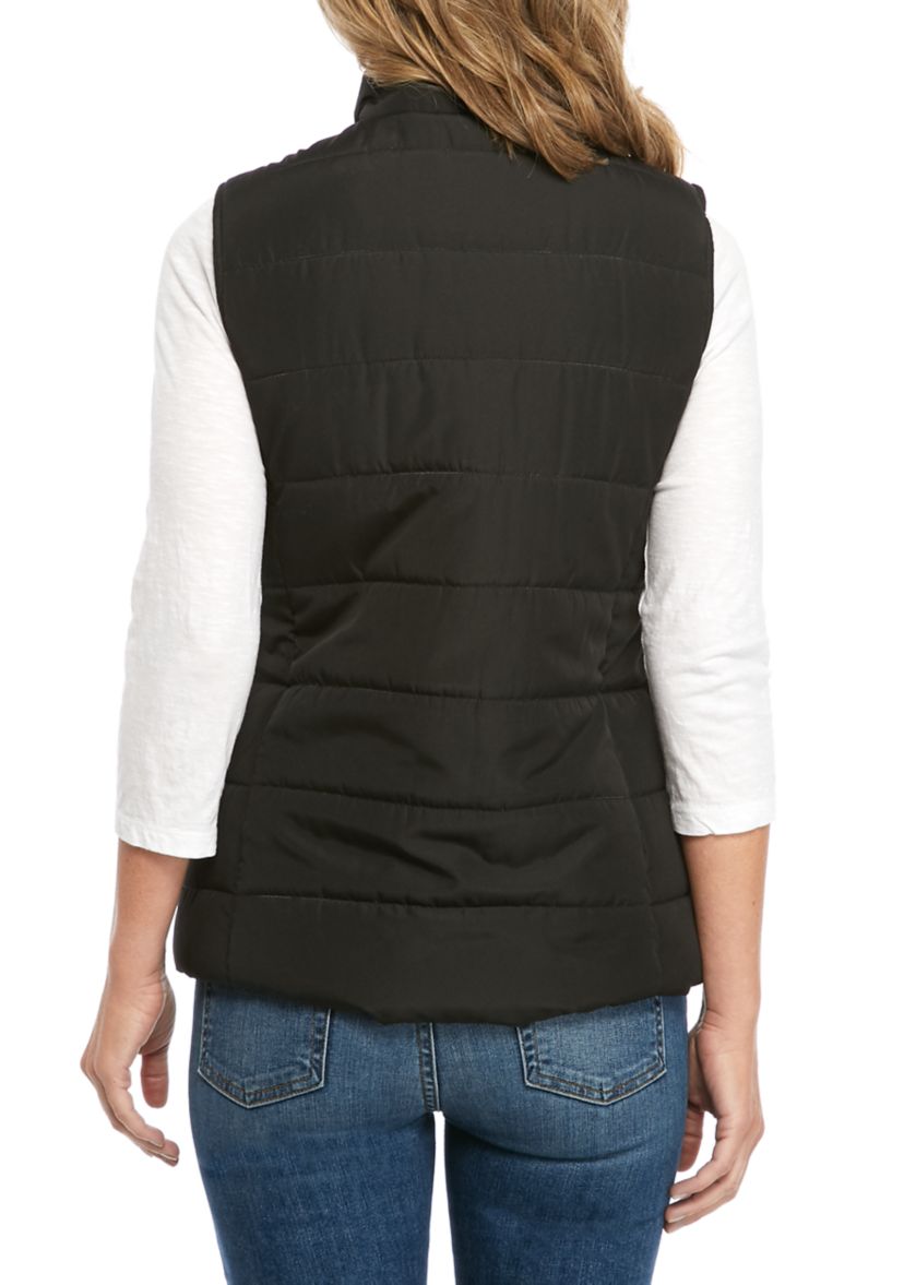 Petite Solid Puffer Vest