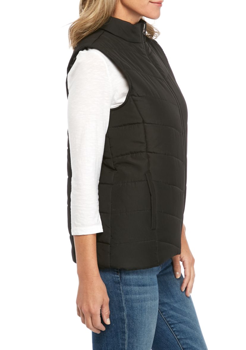 Petite Solid Puffer Vest