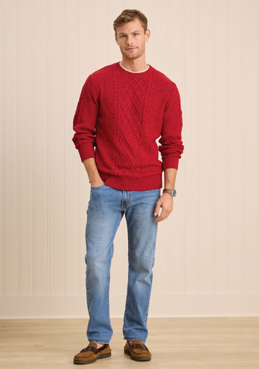 Sewing Down South x Crown & Ivy™ Cable Knit Crewneck Sweater