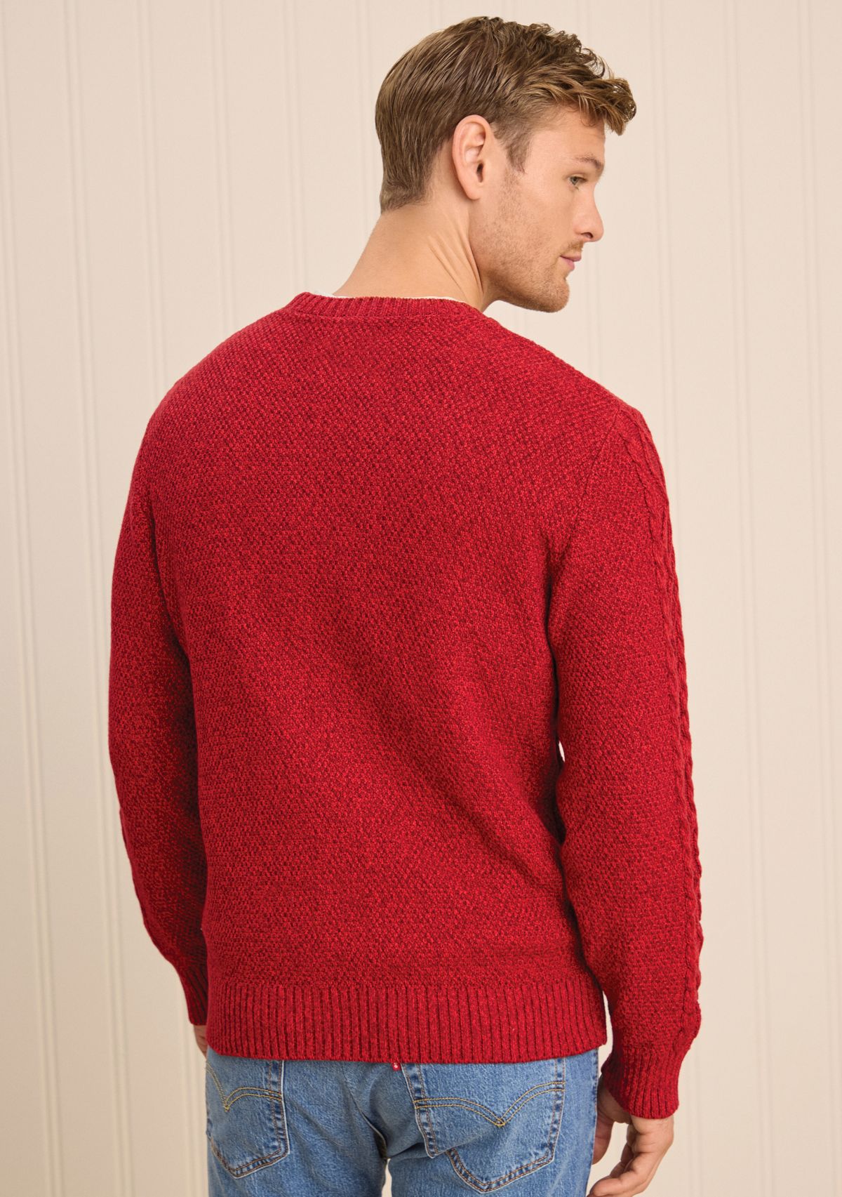 Sewing Down South x Crown & Ivy™ Cable Knit Crewneck Sweater