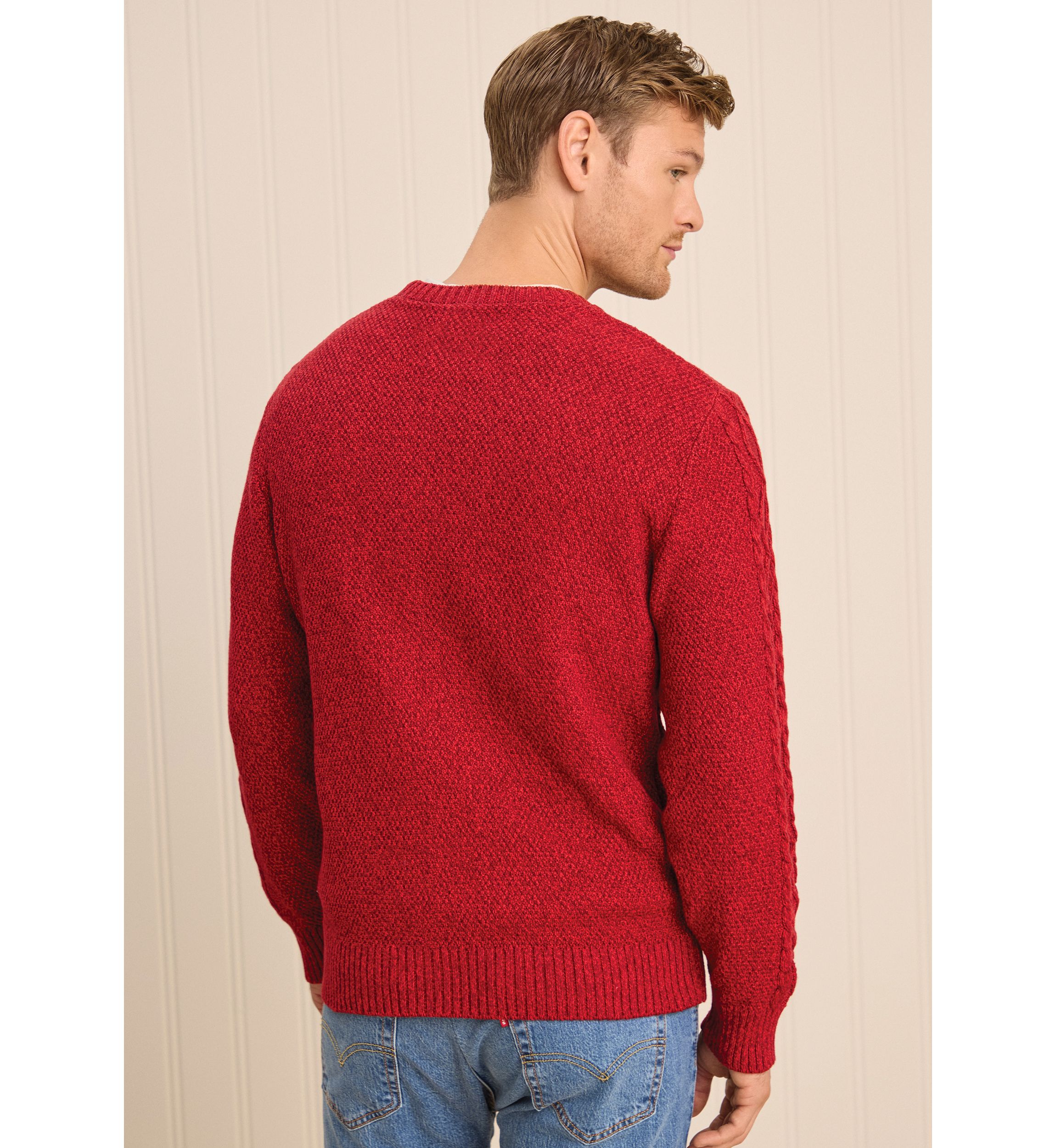 Sewing Down South x Crown & Ivy™ Cable Knit Crewneck Sweater