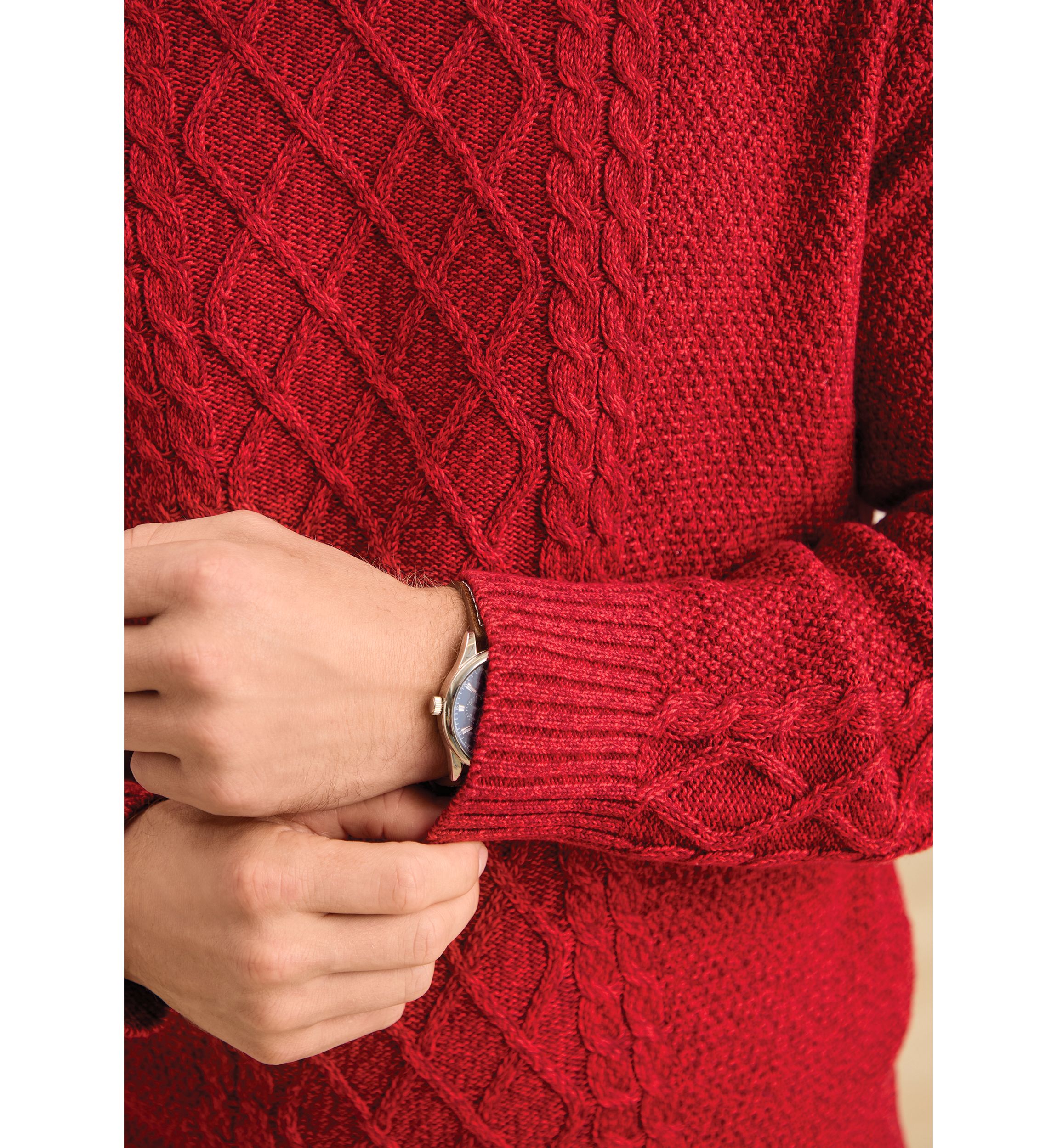 Sewing Down South x Crown & Ivy™ Cable Knit Crewneck Sweater