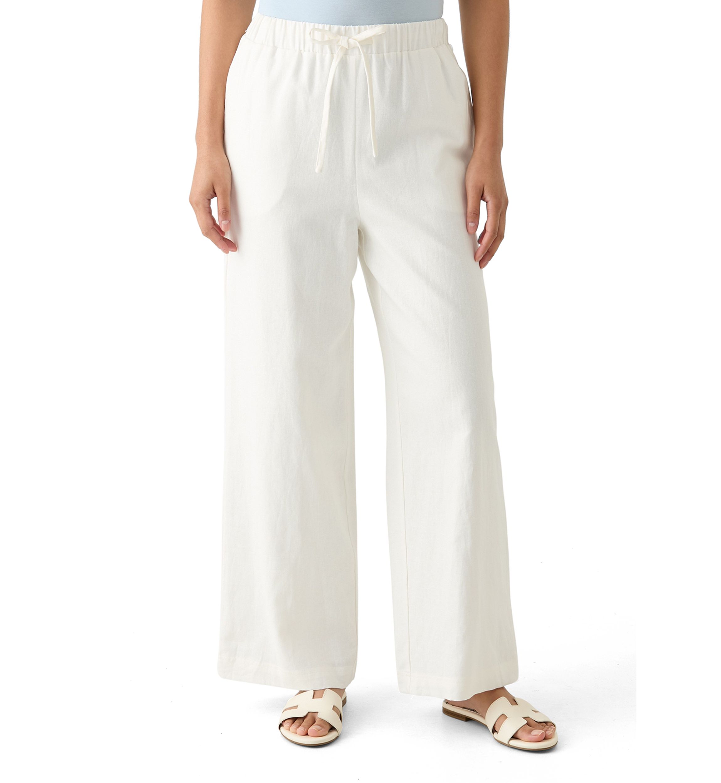 Womens Wide Leg Pull On Pants