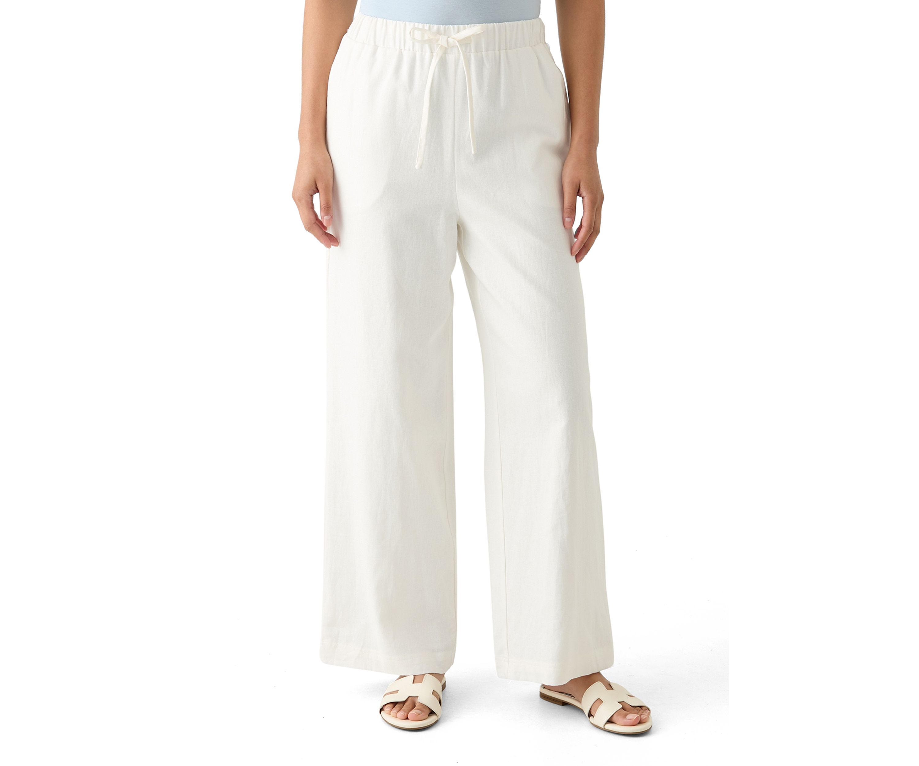 Womens Wide Leg Pull On Pants
