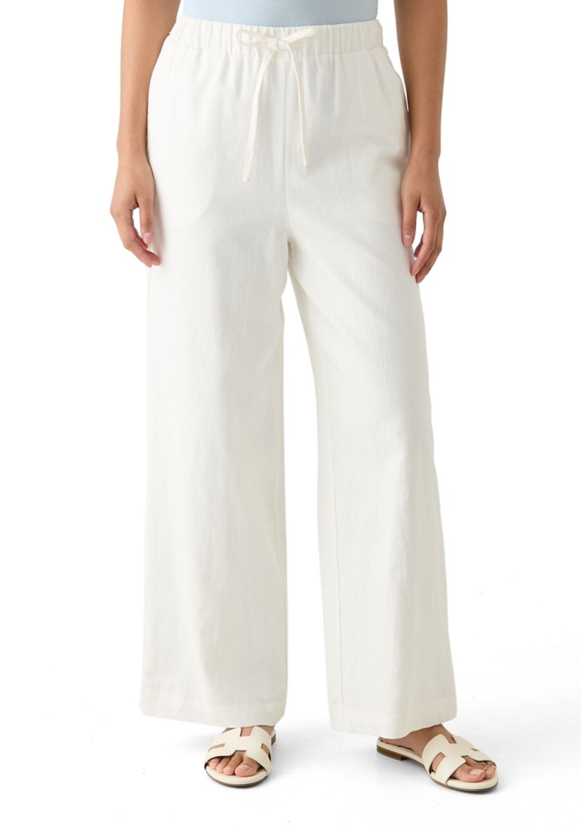 Womens Wide Leg Pull On Pants