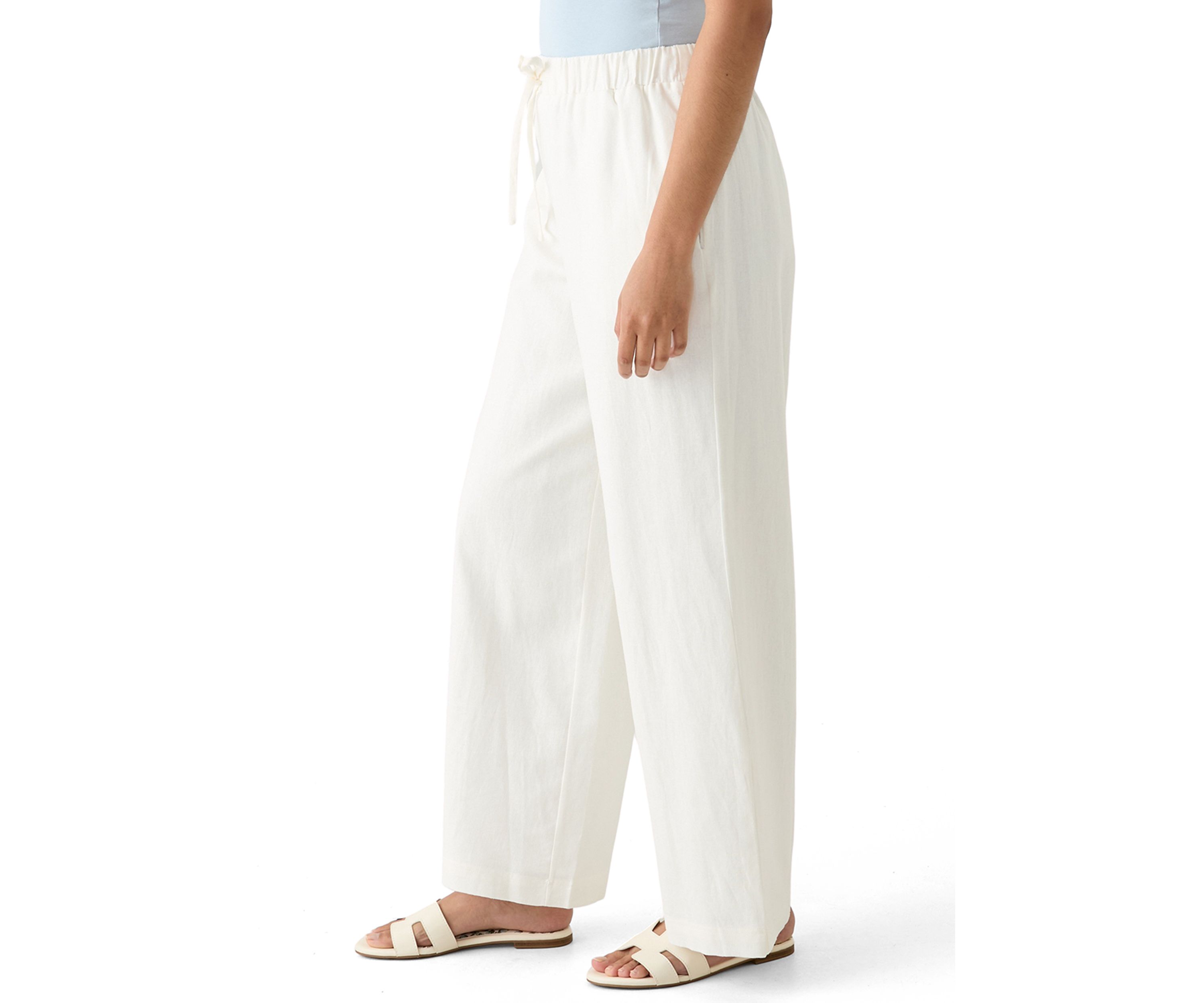 Womens Wide Leg Pull On Pants