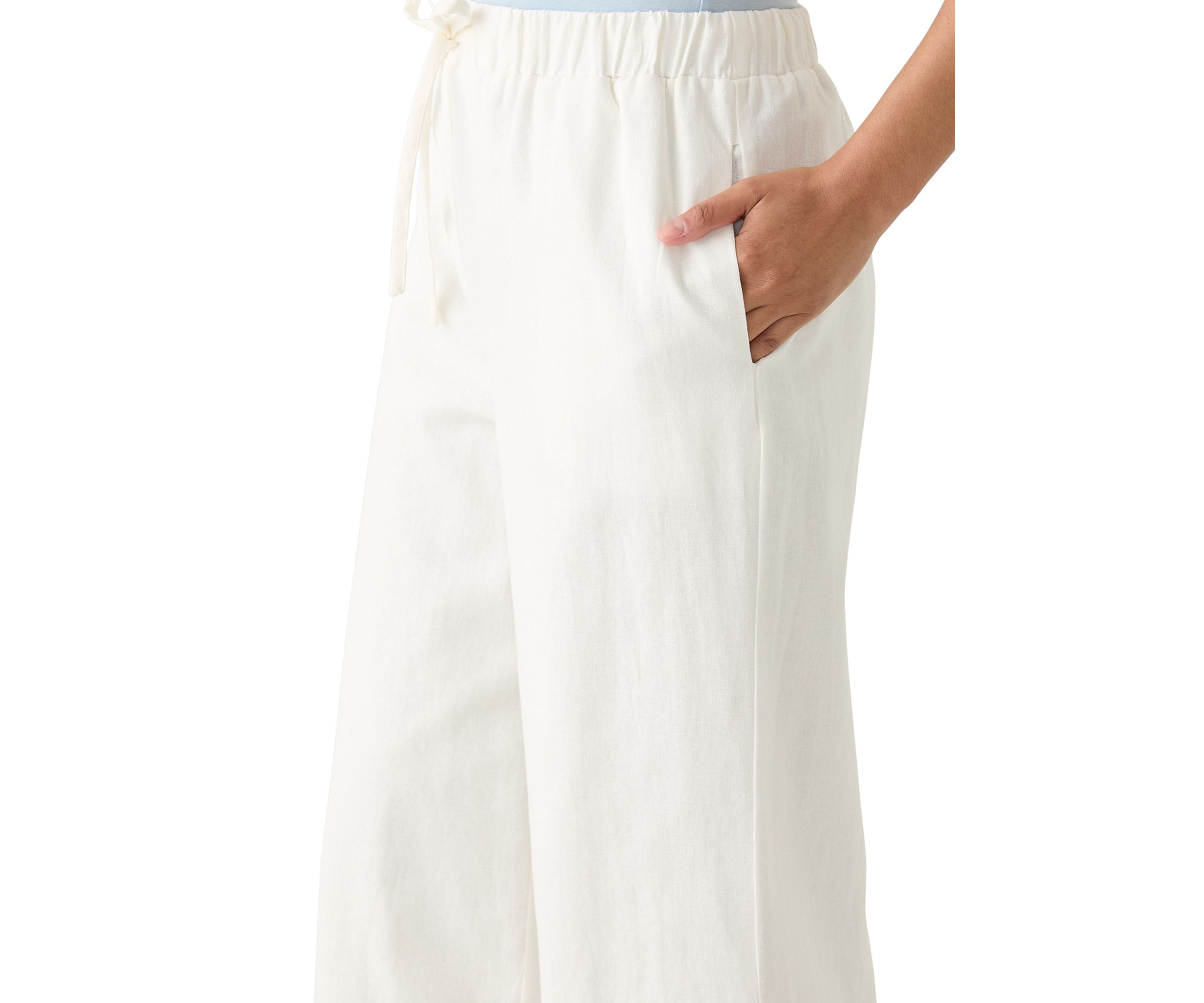 Womens Wide Leg Pull On Pants