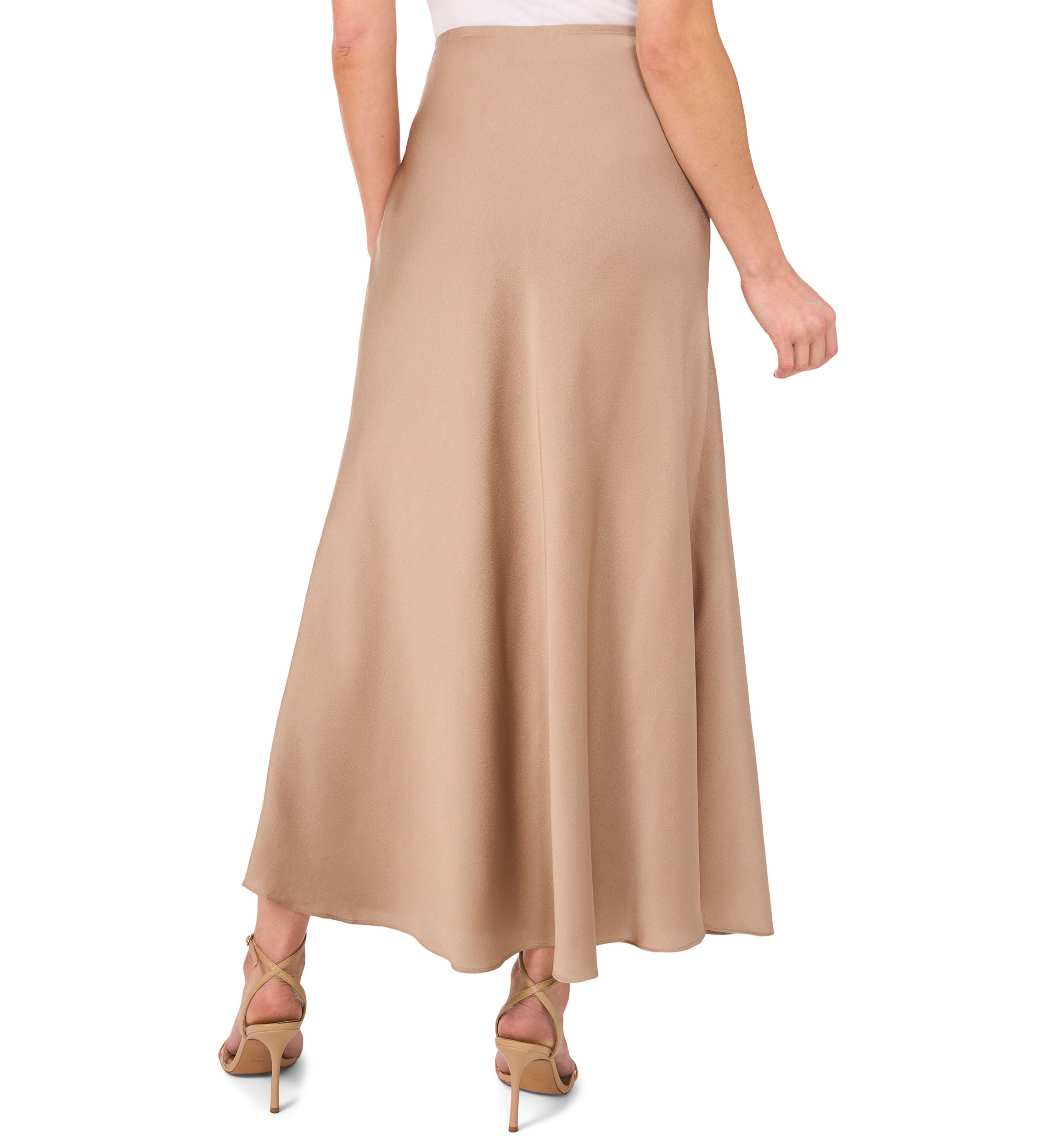 Womens Satin Midi Skirt