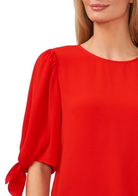 Women's Solid Tie Blouse