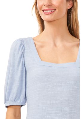 Women's Puff Sleeve Square Neck Blouse