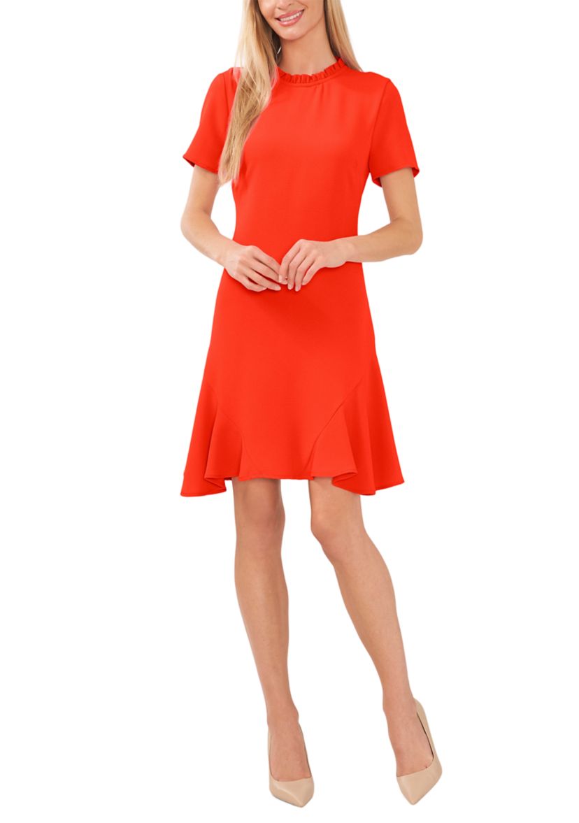 Womens Ruffle Neck Dress