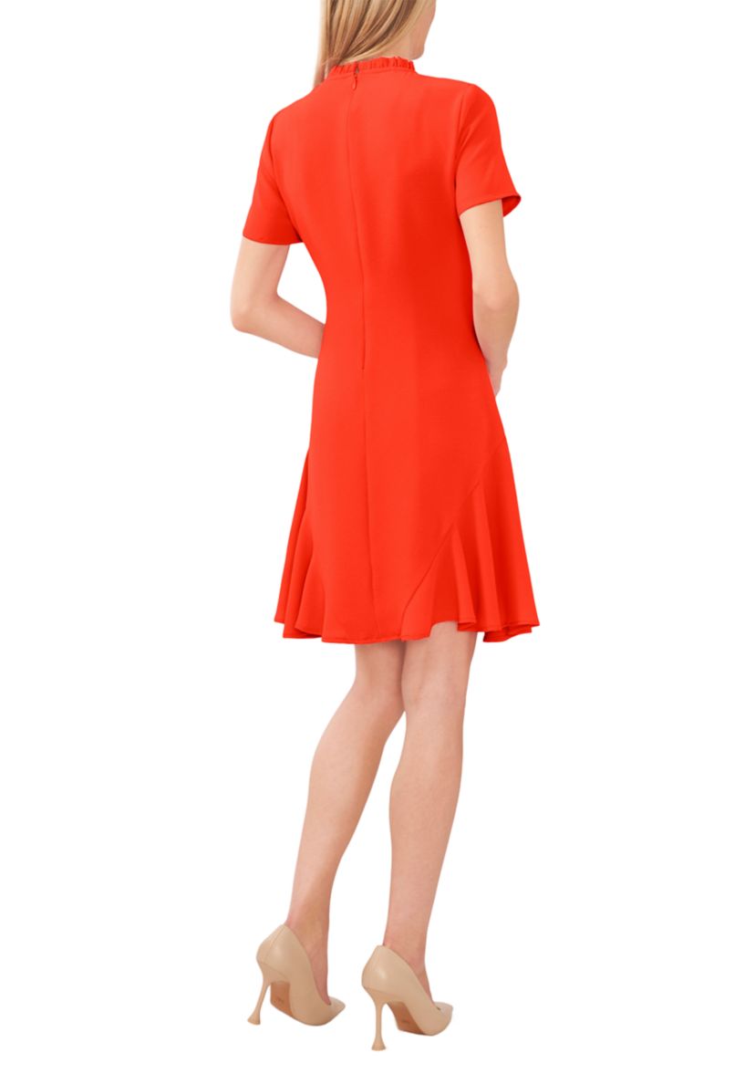 Womens Ruffle Neck Dress
