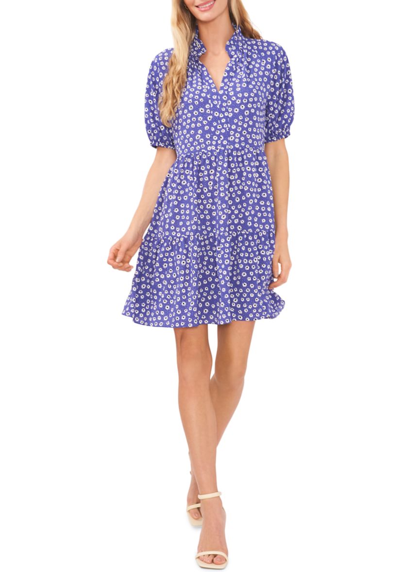 Womens V-Neck Babydoll Dress
