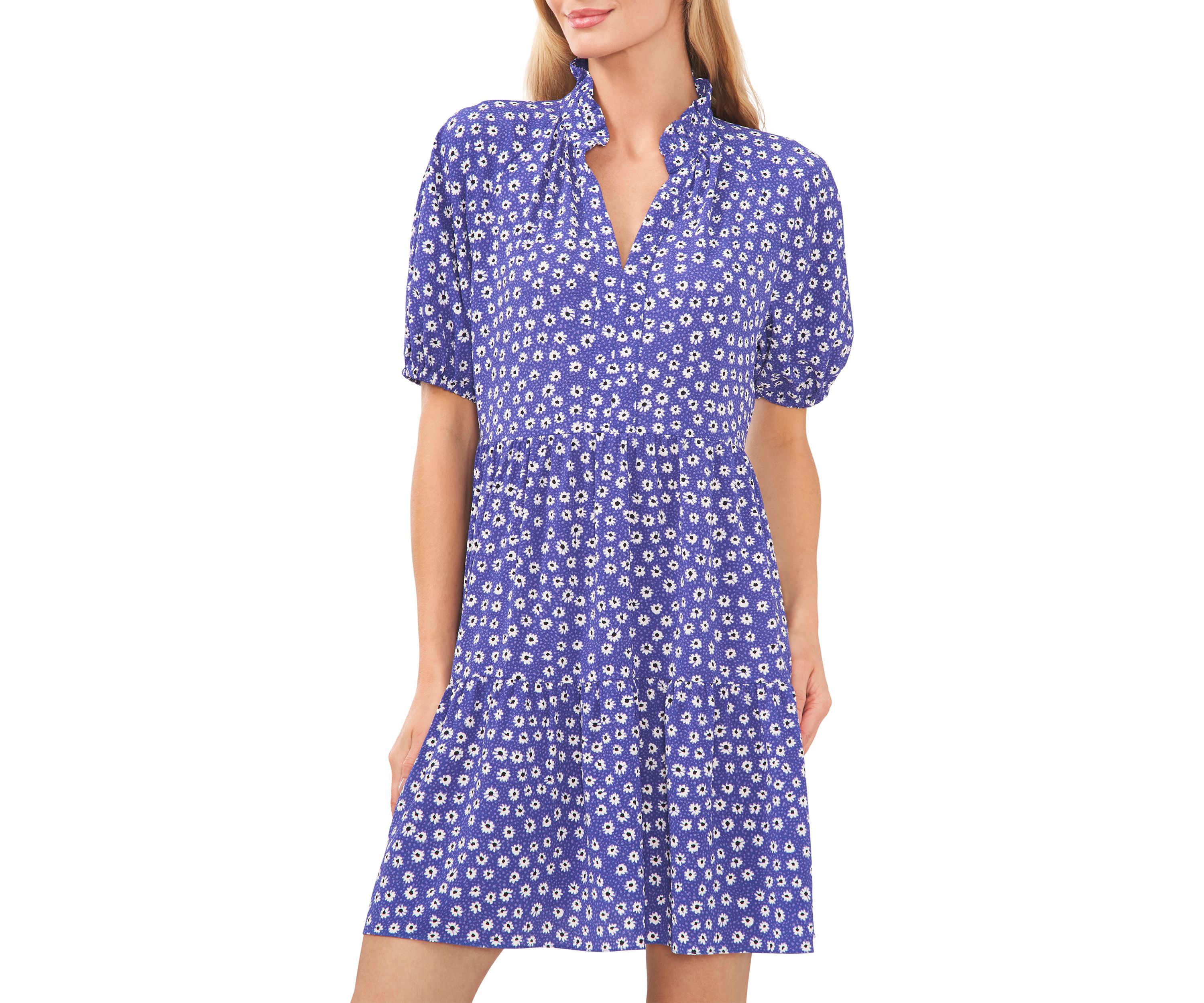 Womens V-Neck Babydoll Dress