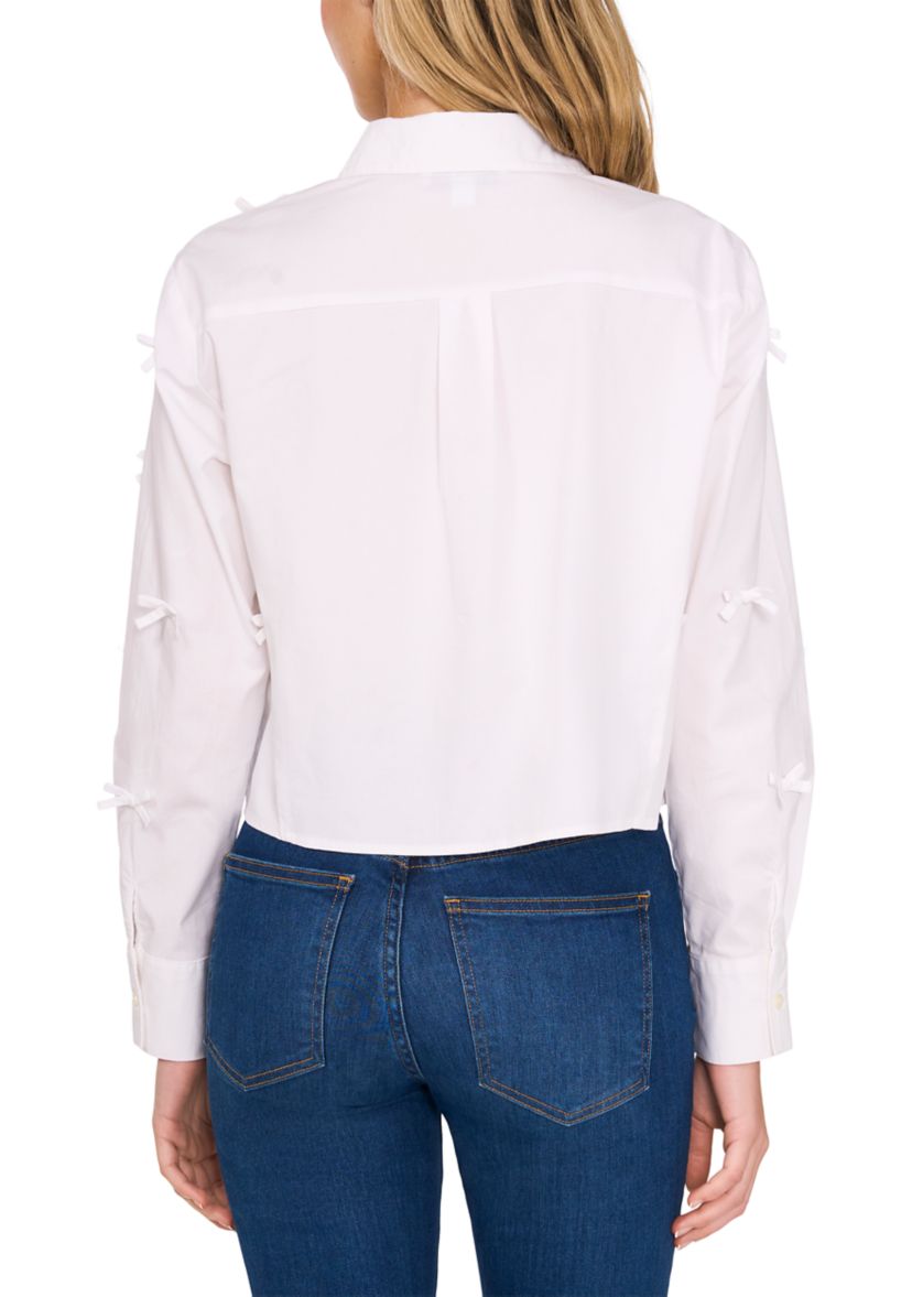 Womens Bow Accented Shirt