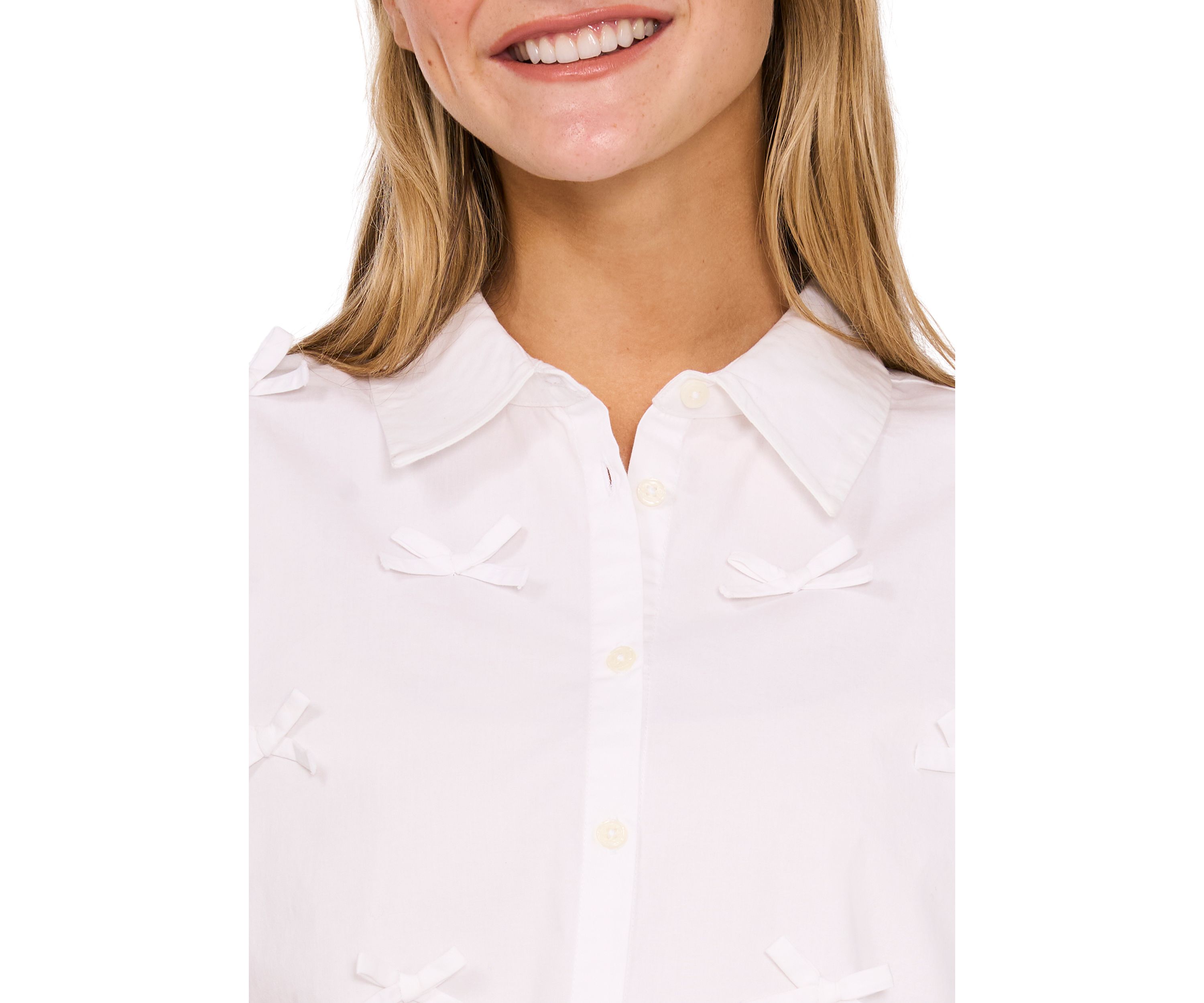 Womens Bow Accented Shirt