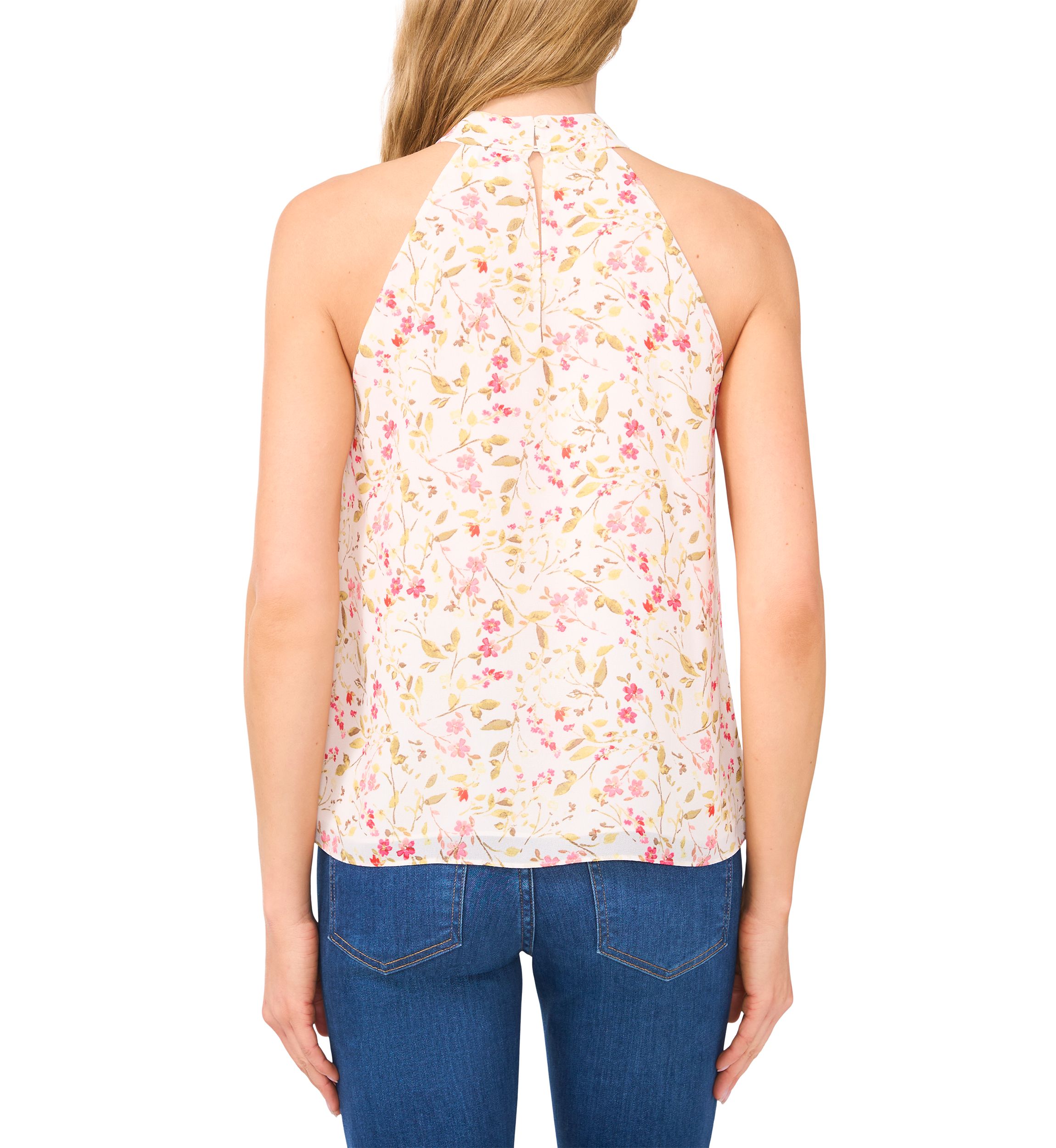 Womens Floral Halter Blouse