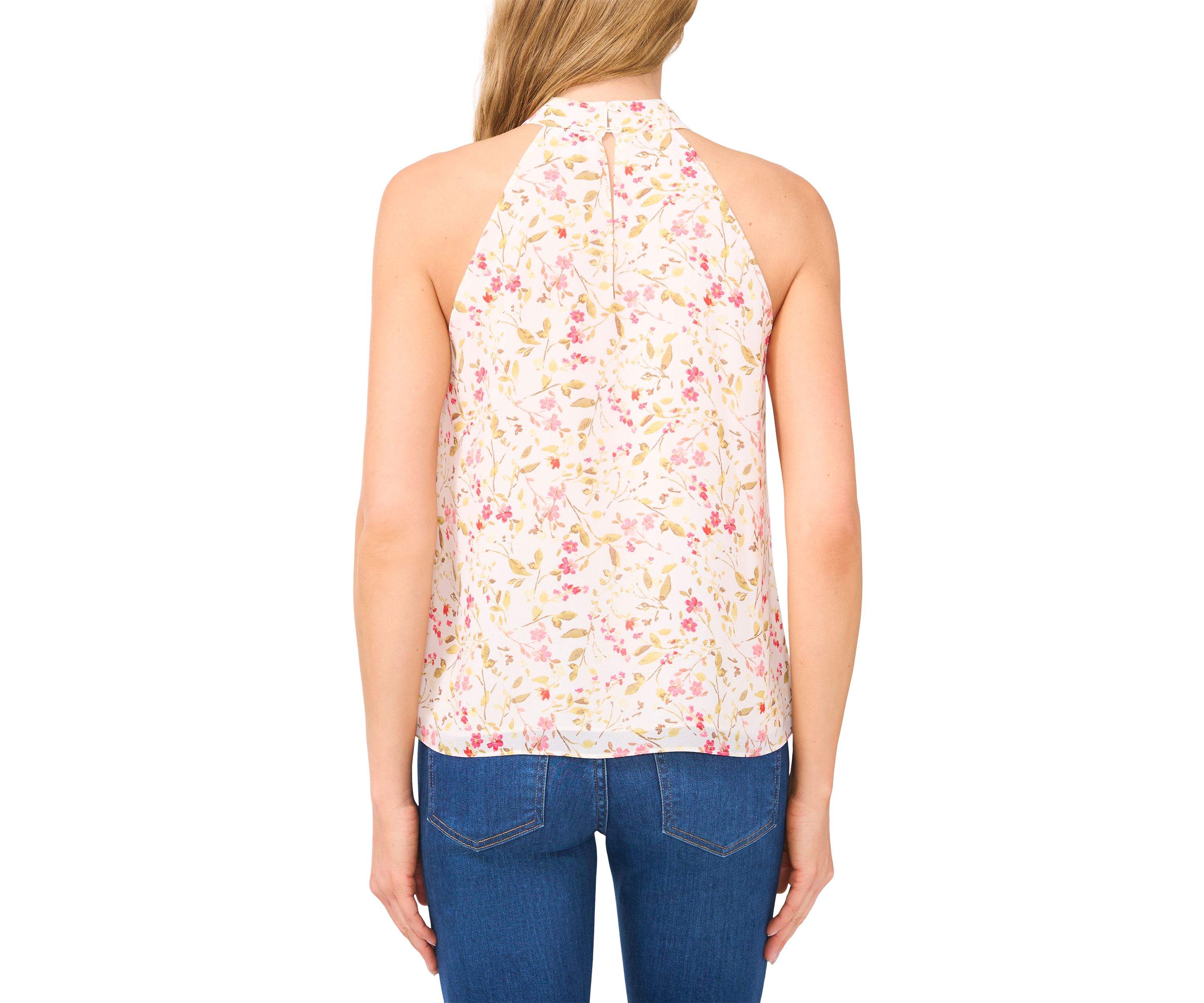 Womens Floral Halter Blouse
