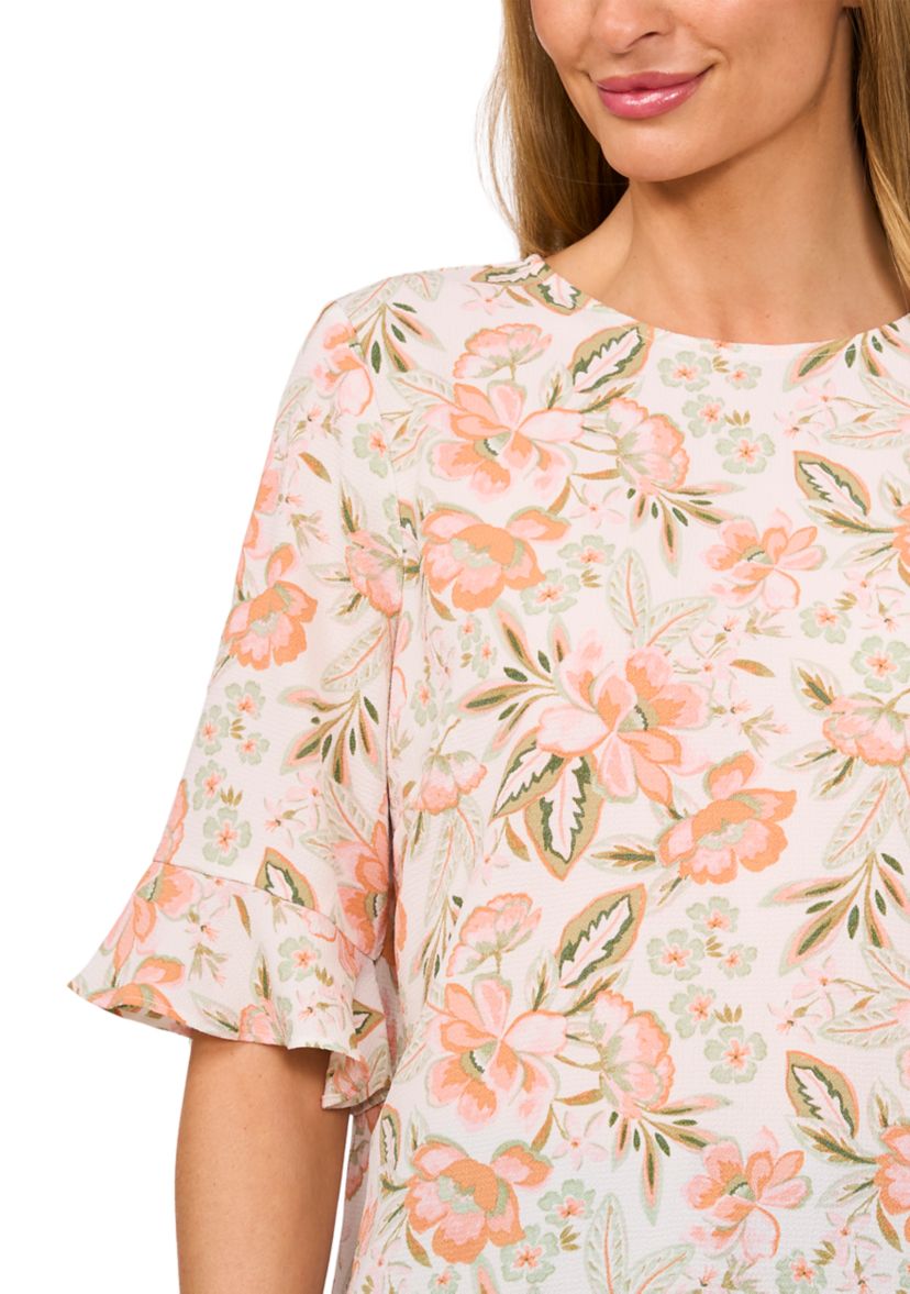 Womens Ruffle Sleeve Blouse