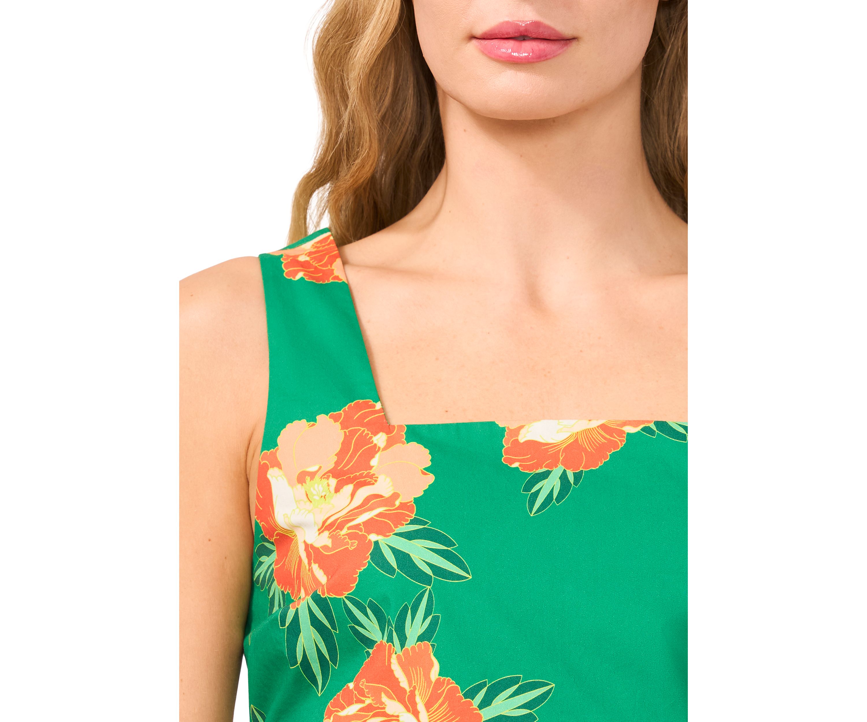 Square Neck Bold Floral Tank Top