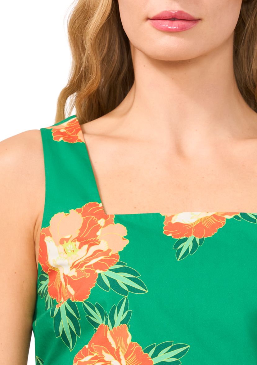 Square Neck Bold Floral Tank Top