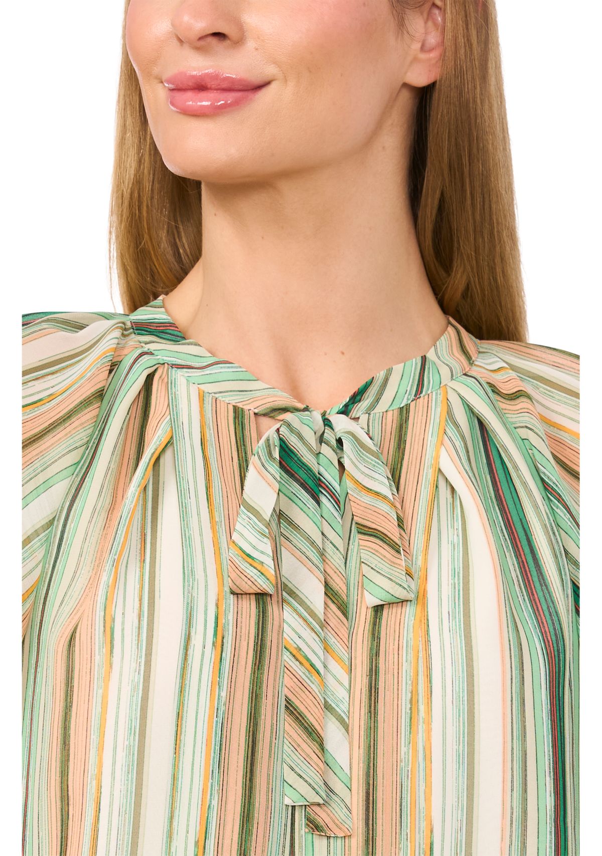 Womens Flutter Sleeve Ruffle Blouse