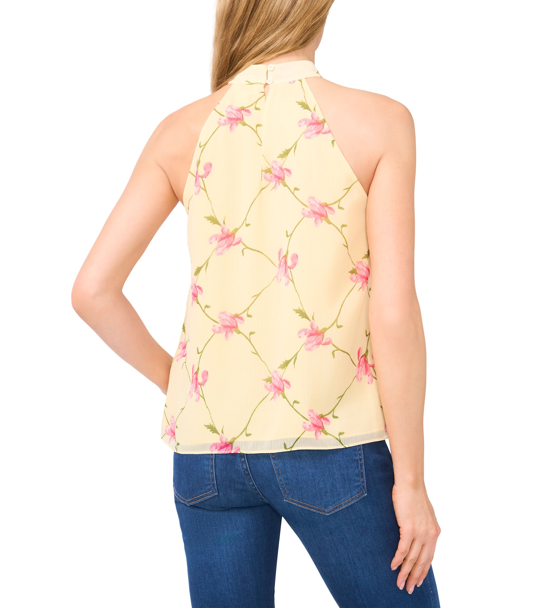 Womens Floral Halter Blouse